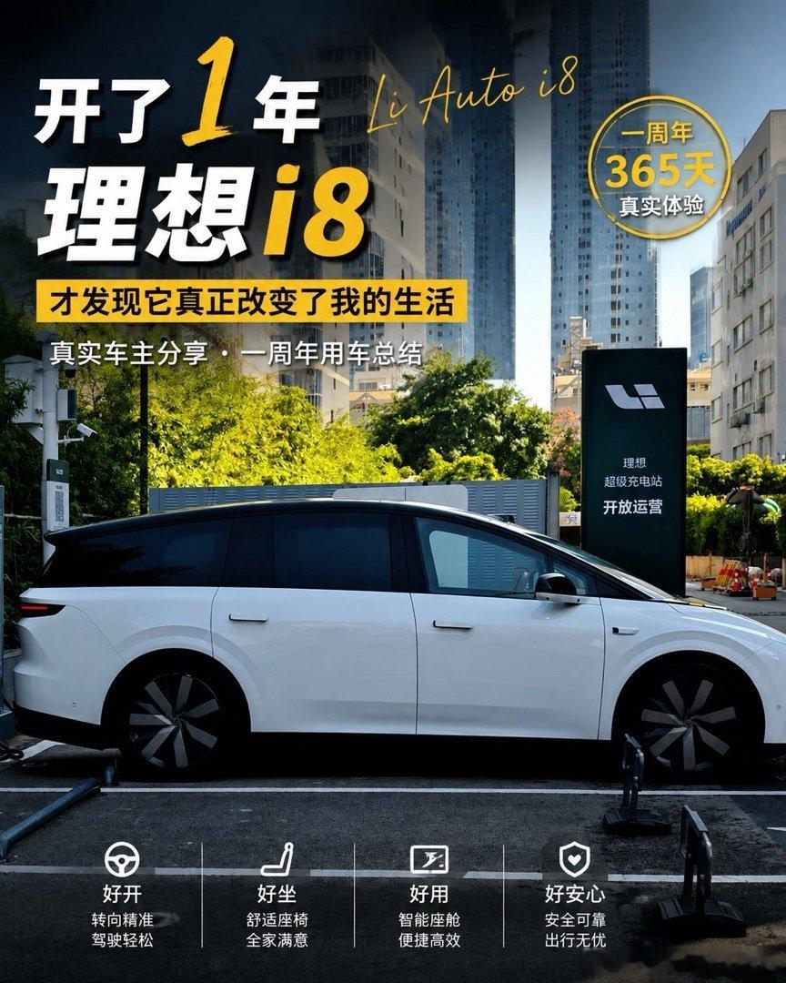 #理想汽车# 开满一年的理想i8，才发现它改变的不只是驾驶方式 分享 上好佳的佳 的文章 ​