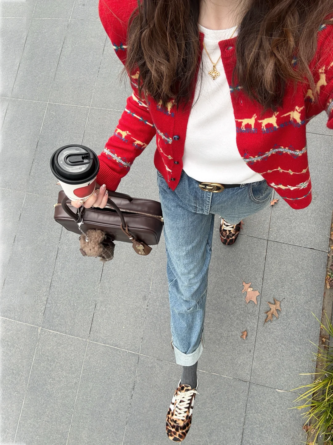 新年红ootd🍎今儿圣诞氛围感直接焊在身上✨