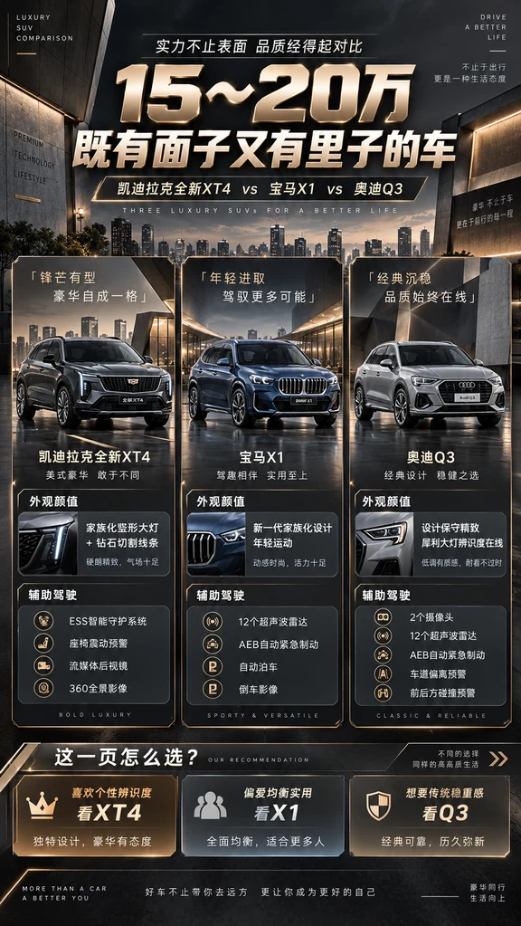 15-20万买豪华SUV，如何做到既有面子又有里子？#15万买什么车  #豪华SUV #奥迪Q3  #买车避坑指南