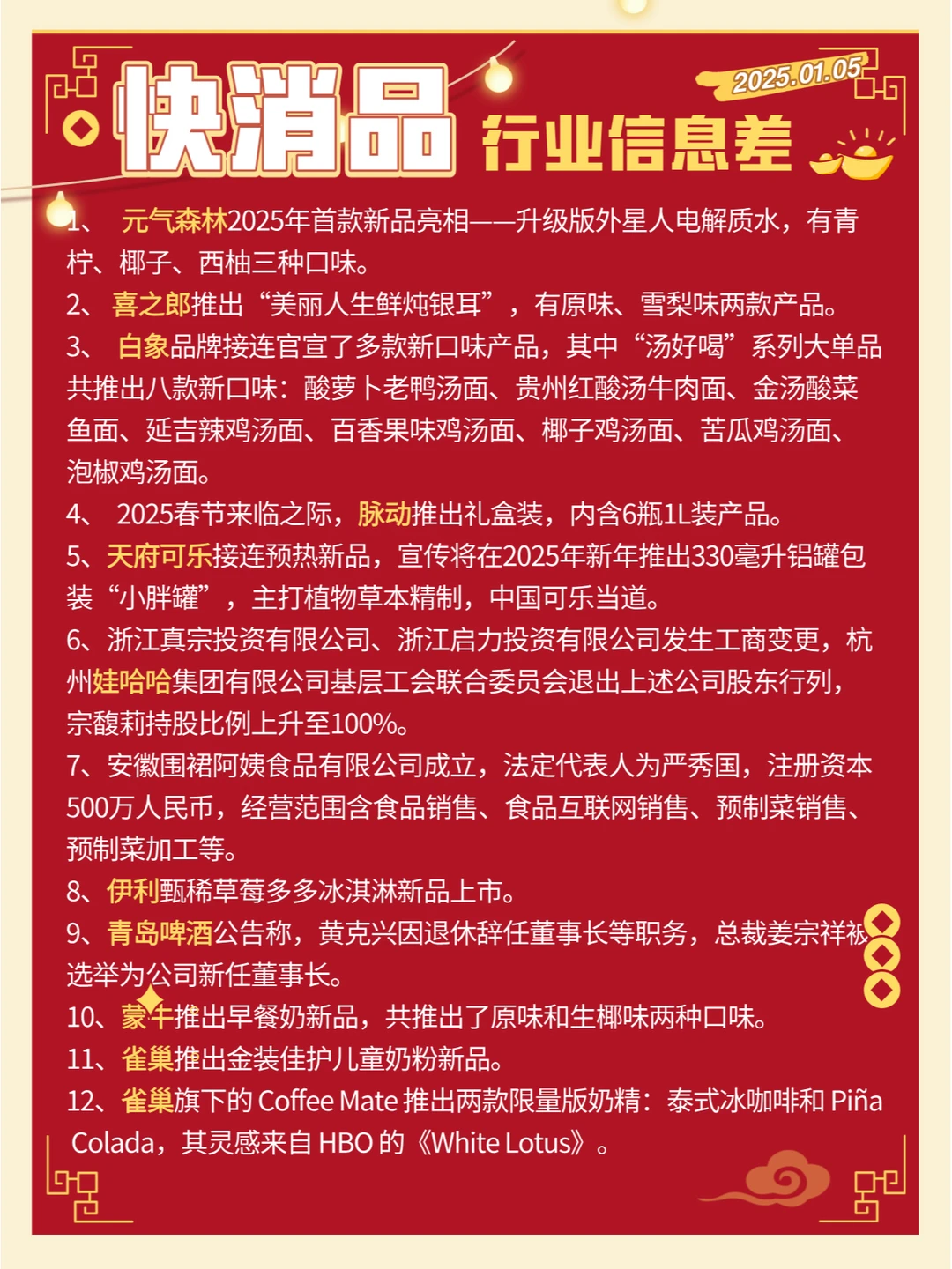 快消品行业最近都发生了啥？