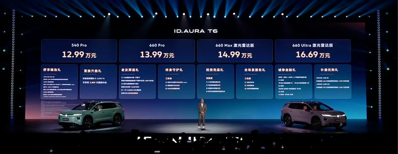 大众id.aura.t6
12.99万起，高配16.69万，这个价格可以不？