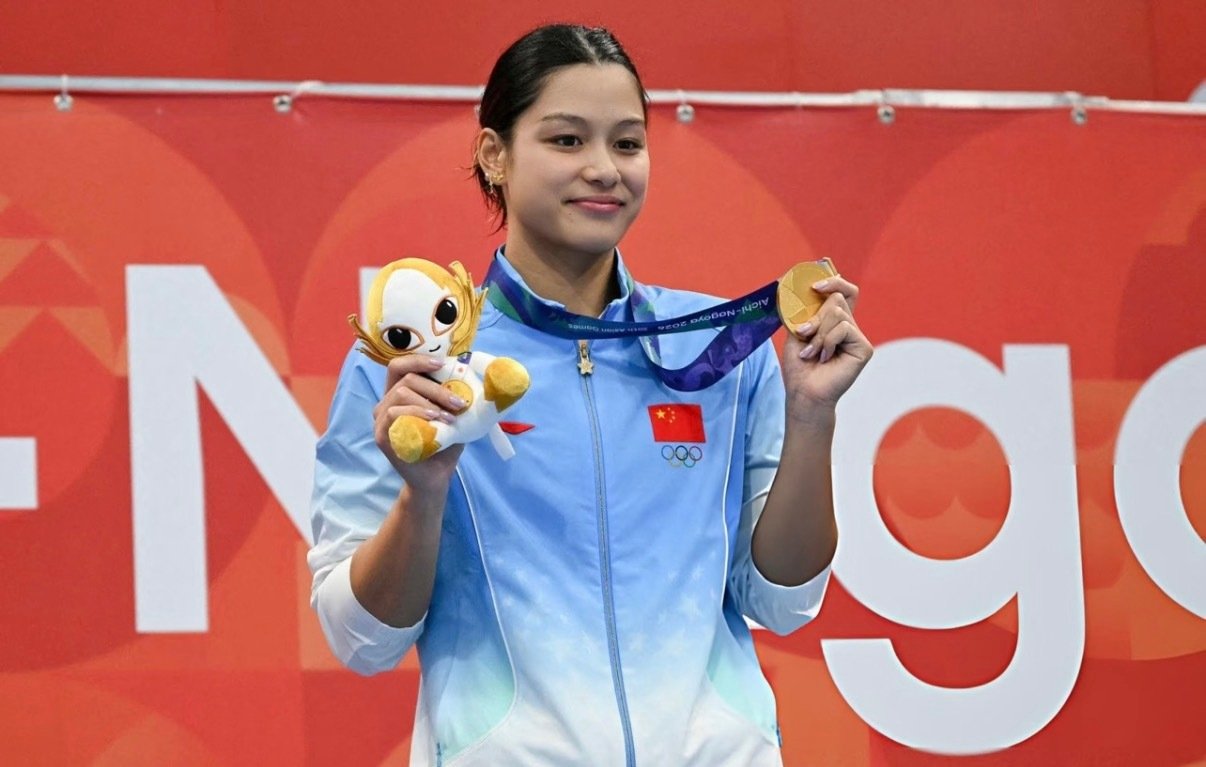 #婷婷玉立yyt[超话]# 🐟#余依婷# 
260926 抖音更新

🖐🏻🥇✌🏻🥈
#亚运会我来了##名古屋亚运会##亚运夺金请报数# ​