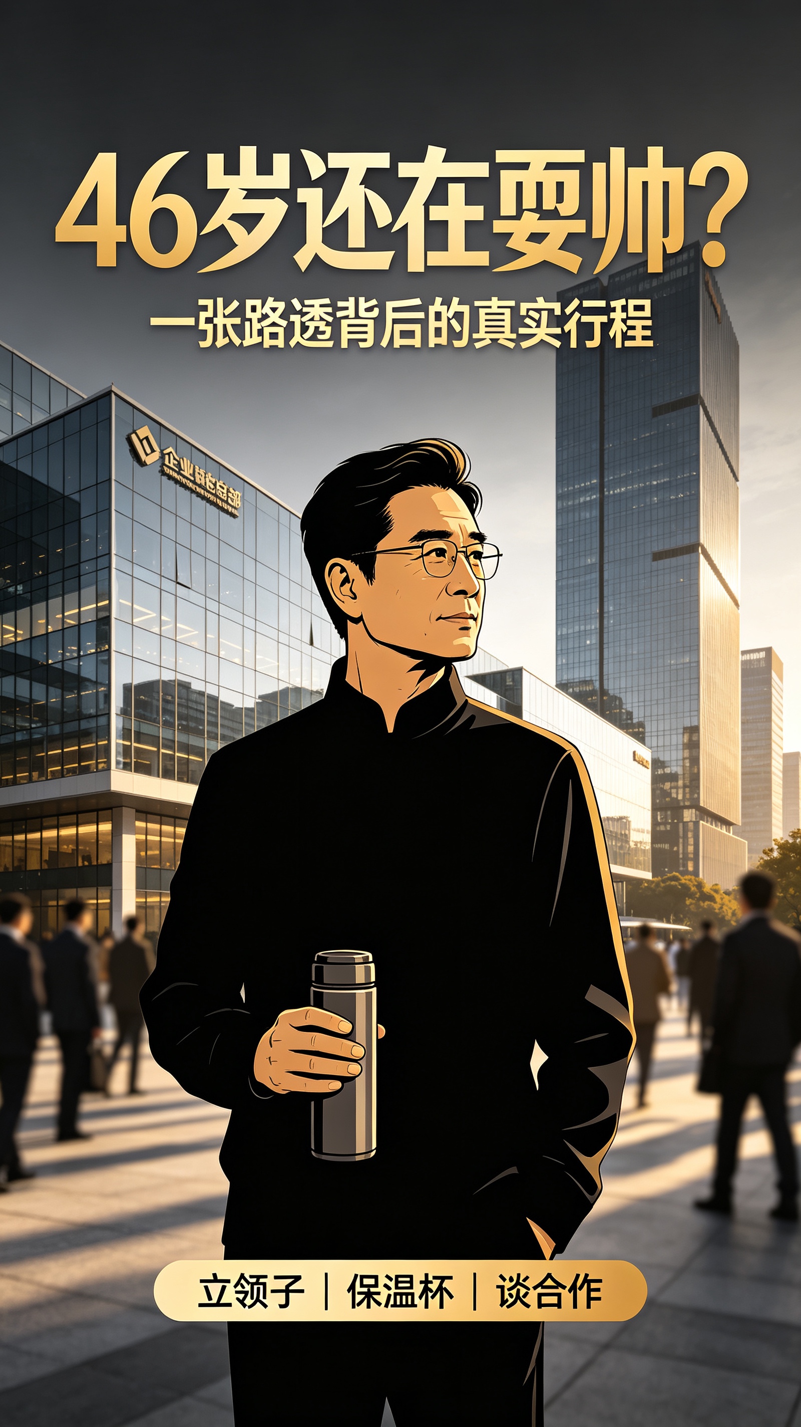 46岁谢霆锋被全网嘲！立衣领、拿保温杯装帅？看清真相，真的太冤枉

最近，46岁的谢霆锋在青岛海尔总部的一组路透，被网友狠狠吐槽了一波。

画面里的他，穿着简单黑色上衣，衣领立起，手里拿着保温杯。

评论区瞬间炸开：
“一把年纪还硬凹帅气！”
“46岁还放不下偶像包袱？大夏天立领子不累吗？”

短短