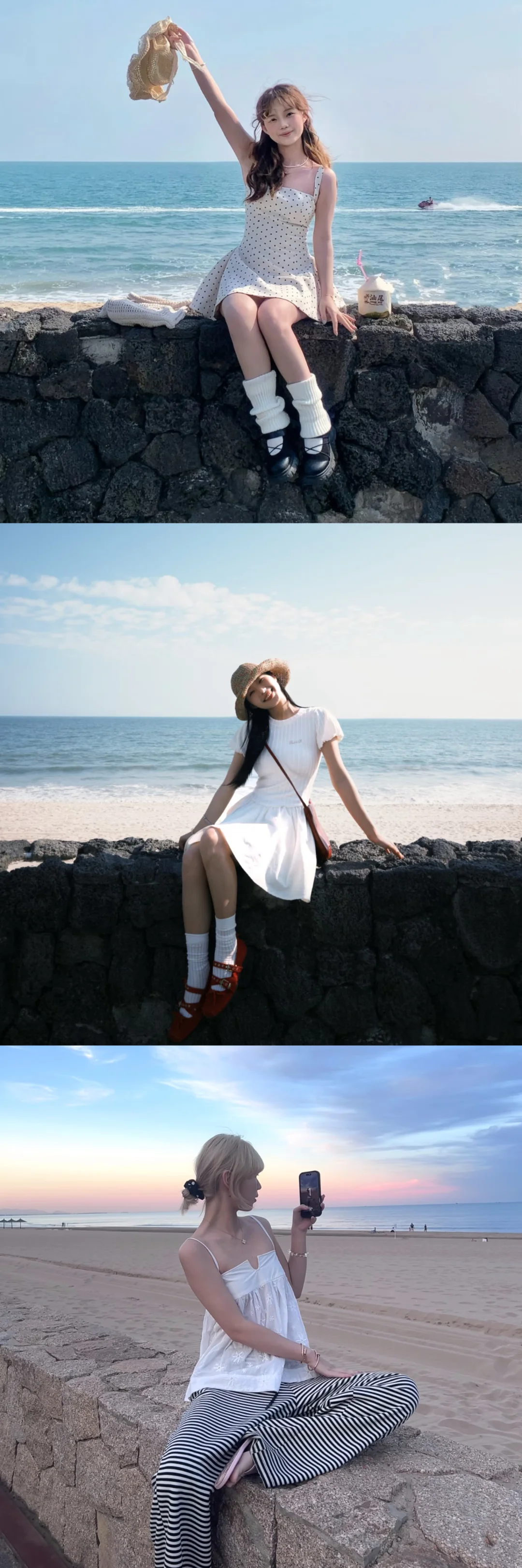 存一组想拍的海边拍照姿势🏝️