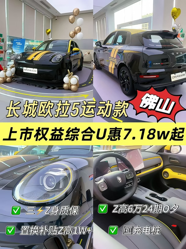 金九购车｜长城欧拉5运动款9月限⏰️政策✨