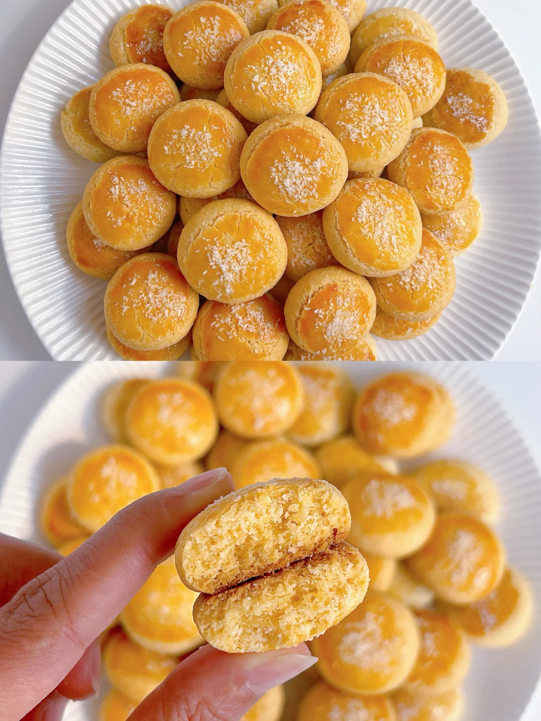 一次成功‼️酥掉到渣的椰香奶酥，巨好吃