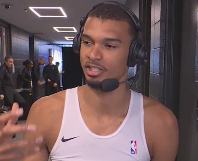文班：这轮系列赛可能是我在防守端防得最开心的一次  今天NBA季后赛马...