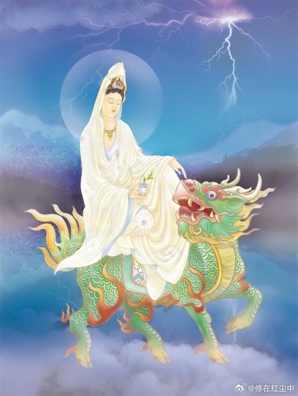 🙏《观世音菩萨普门品》🙏

      尔时，无尽意菩萨即从座起，偏袒右肩，合掌向佛，而作是言：世尊！观世音菩萨，以何因缘名观世音？  佛告无尽意菩萨：善男子！若有无量百千万亿众生受诸苦恼，闻是观世音菩萨，一心称名，观世音菩萨即时观其音声，皆得解脱。若有持是观世音菩萨名者，设入大火， ​