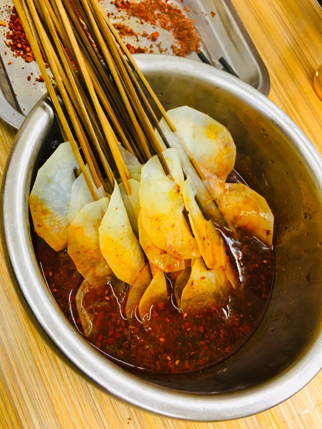 野菜探店｜校门口的涮土豆片炸肉串