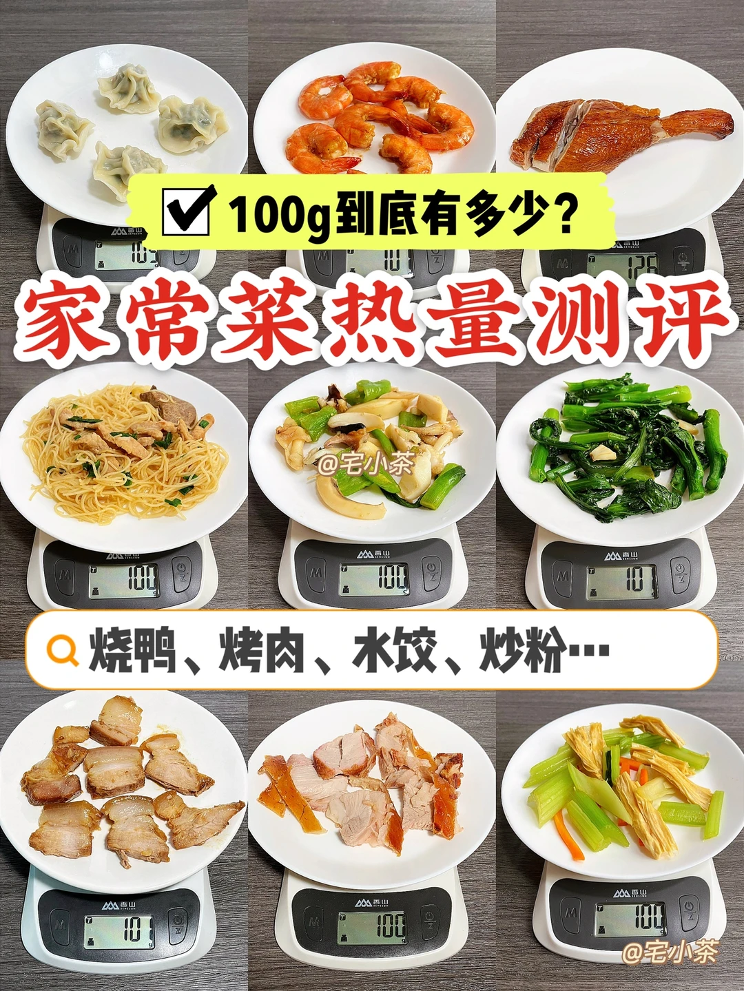 家常菜热量测评1️⃣2️⃣‼️烧鸭、水饺、炒粉…
