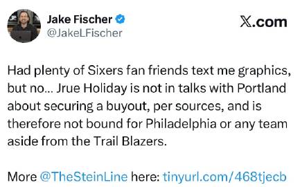 Jake Fischer：不少76人球迷给我发来各种合成造势海报，但事...