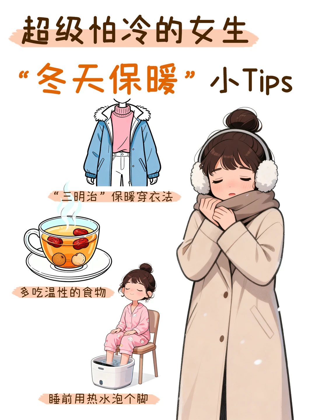 超级怕冷的女生“冬天保暖”小Tips～