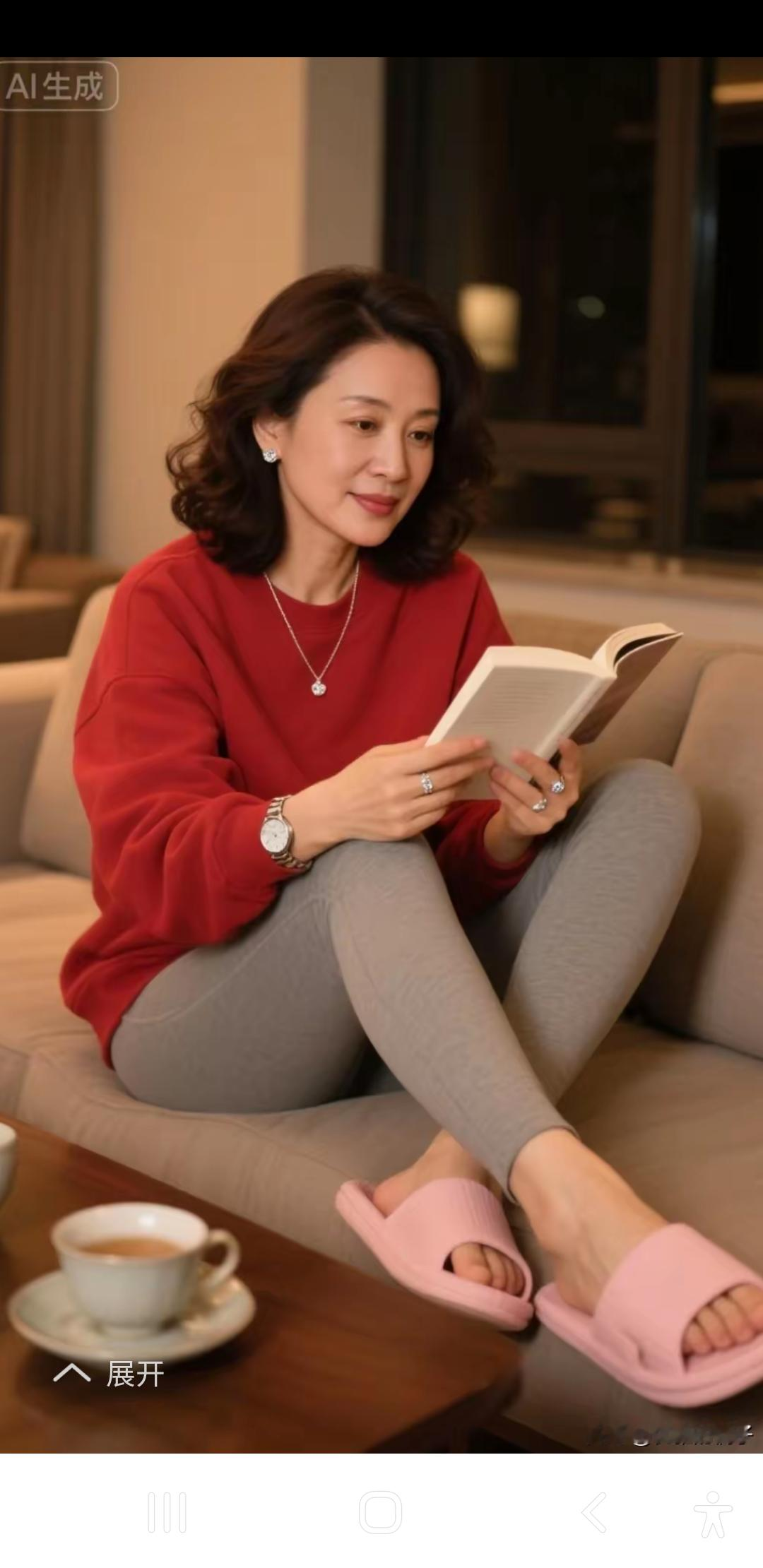 网传照片中的女士举手投足间尽显优雅，气质令人钦佩不已。