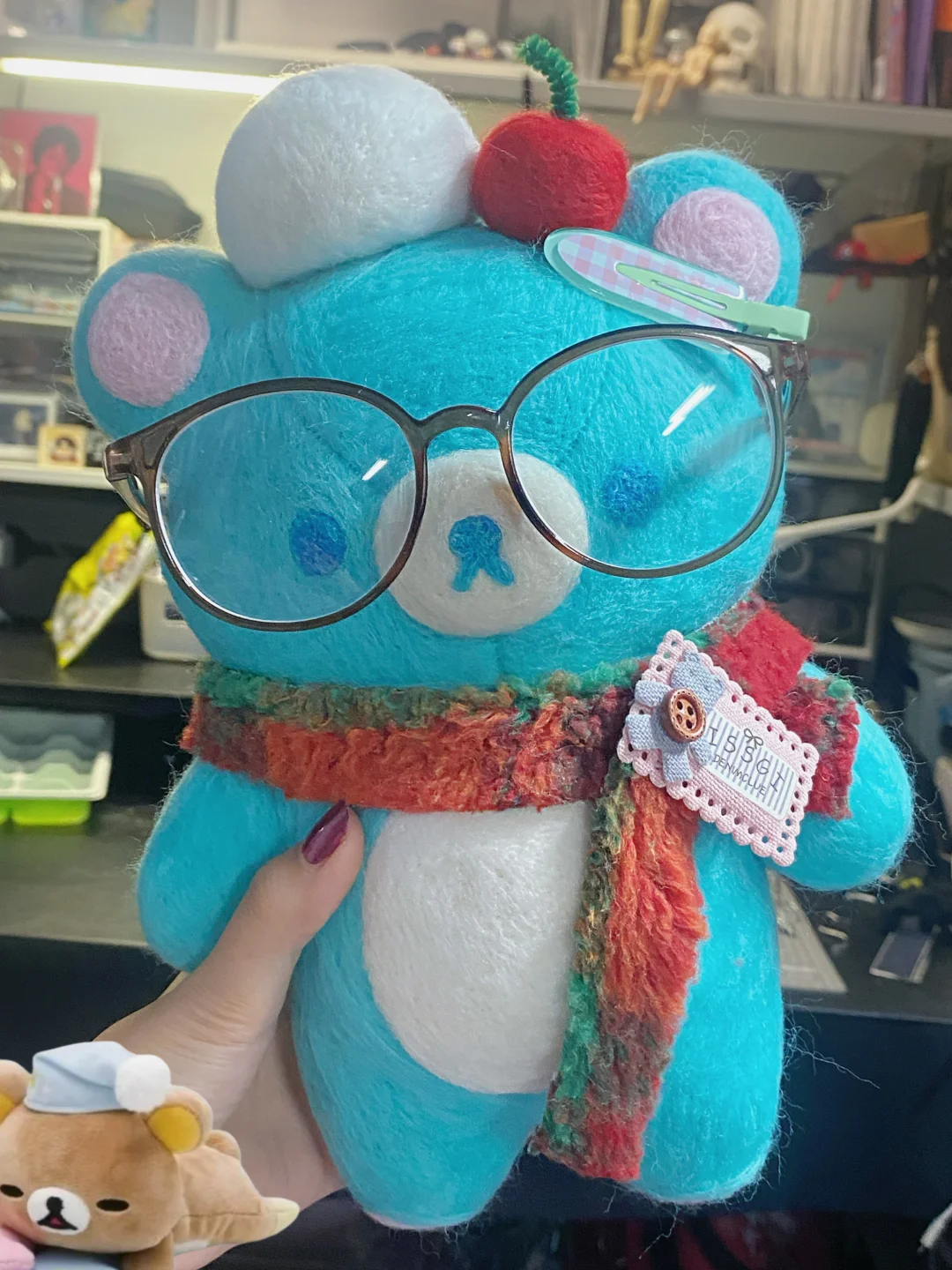 羊毛毡手作•ᴥ• 🎄🍎轻松熊圣诞时候*･゜ﾟ･*:.