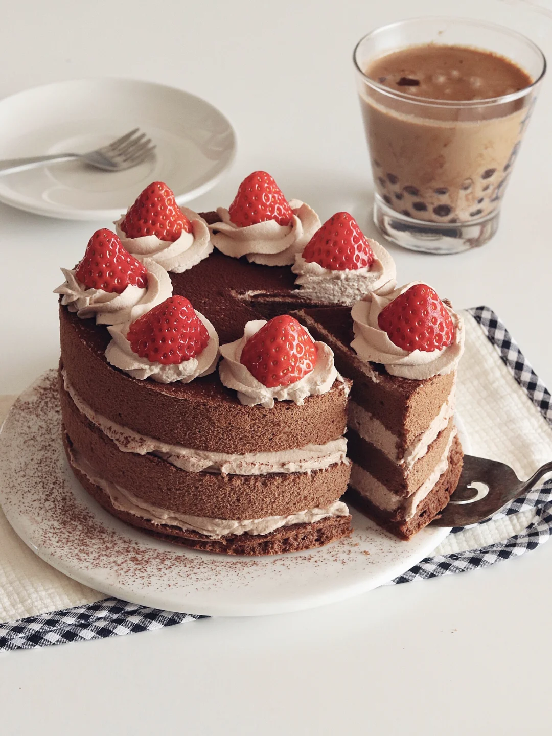 咖啡巧克力奶油裸蛋糕|高颜值下午茶甜品🍰
