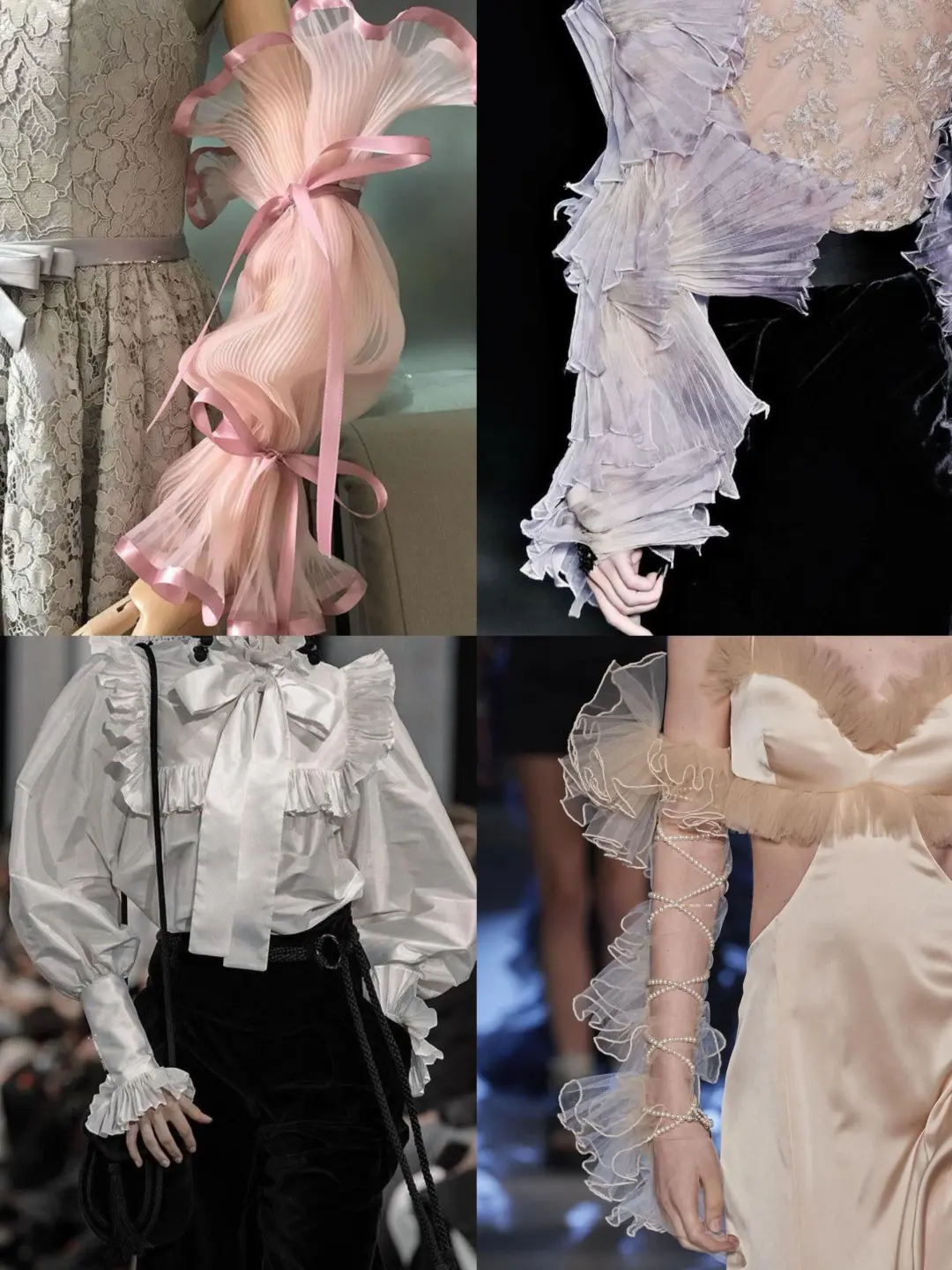 少女花边袖口💕特别美丽！法式立裁