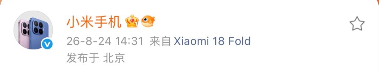 来了 小米18Fold ​
