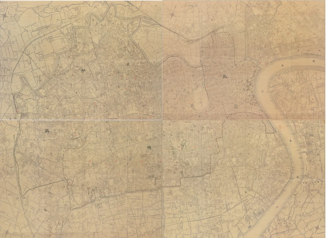 日军军用上海西南部“极秘”地图1939年