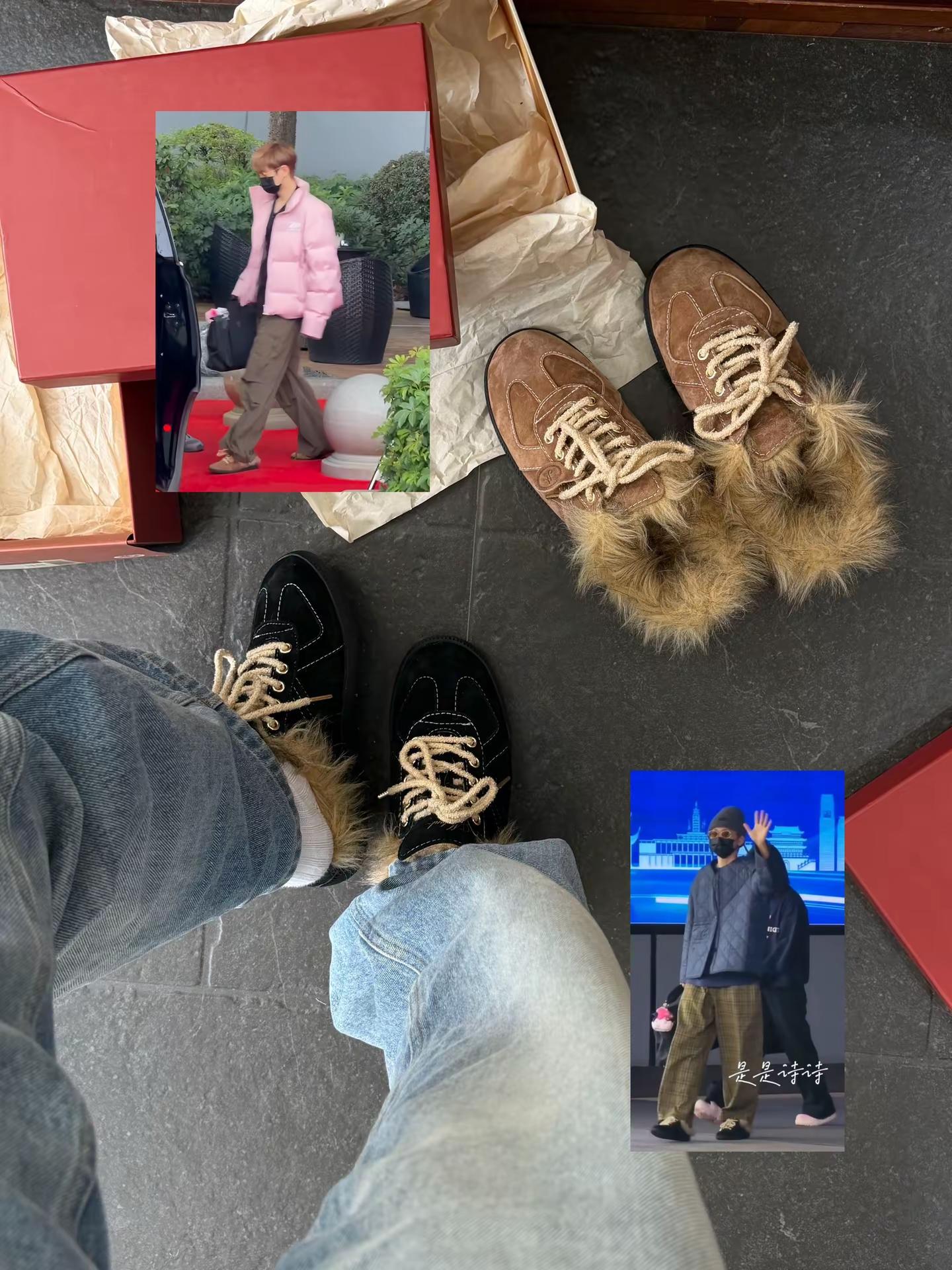 不愧是汪苏泷的审美！！毛拖也太好搭了 很 很方便 很适合我这种懒人