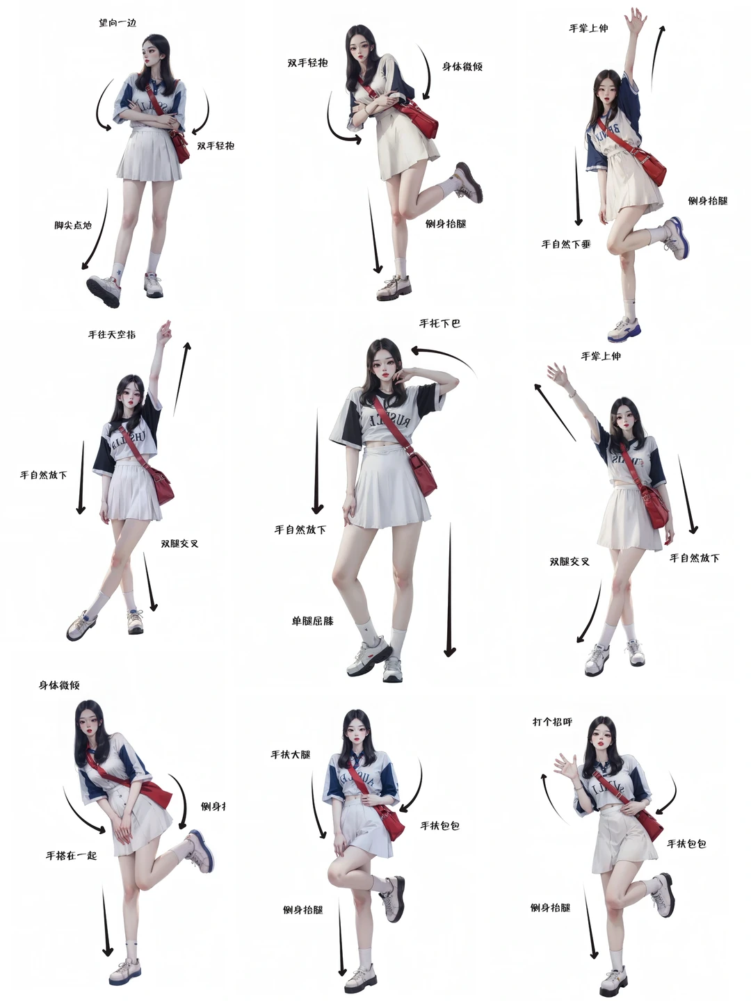 九个被夸爆的全身拍照姿势～显高显瘦pose