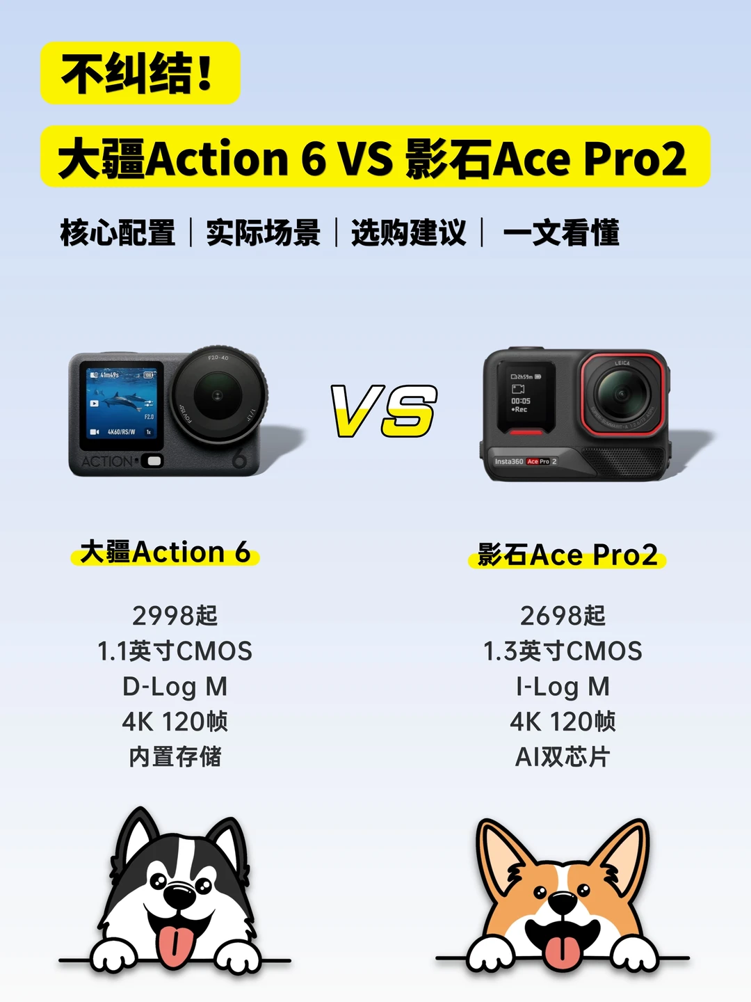 大疆Action 6🆚影石Ace Pro 2，怎么选❓