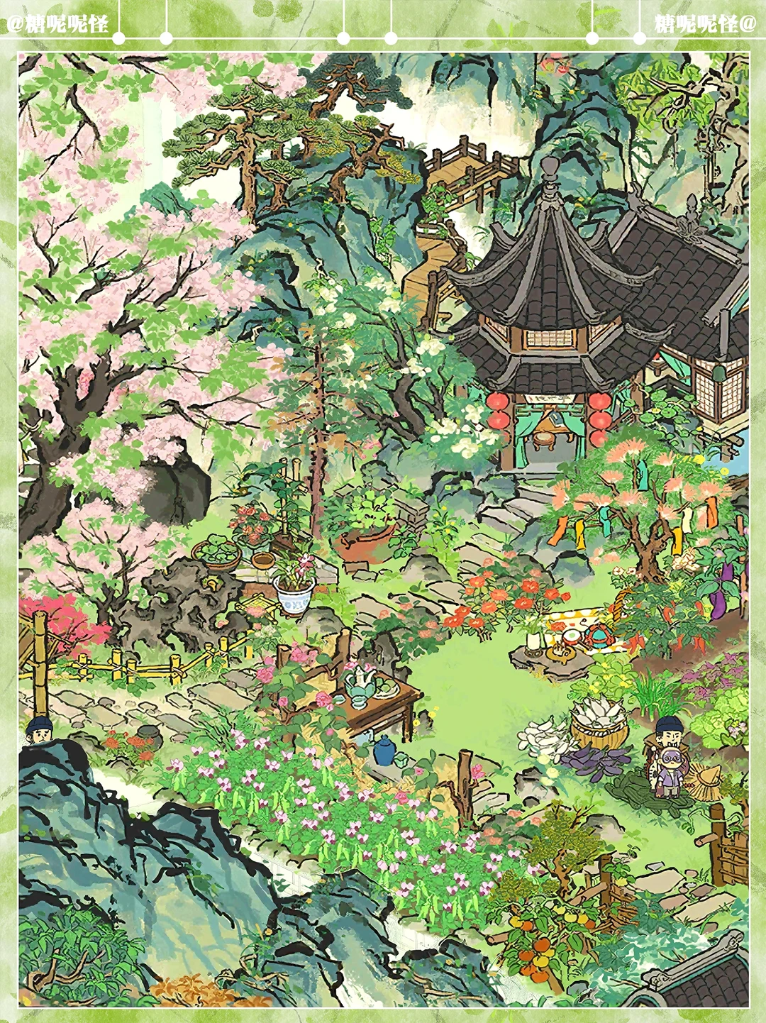 严大人夏限【溪畔角亭】大场景布局😎😎