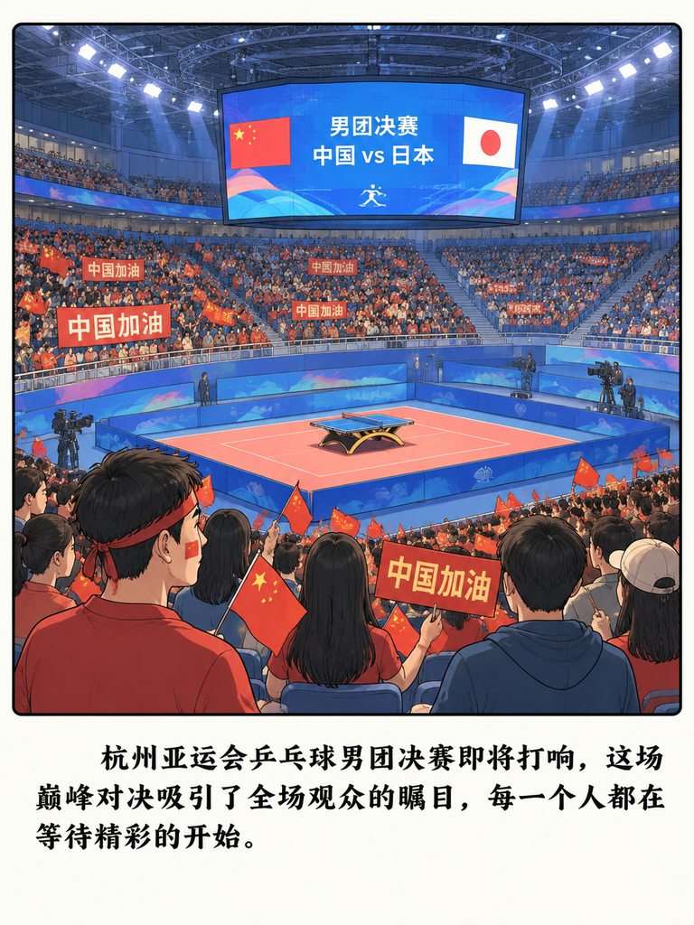 亚运乒乓男团决赛前，国乒18岁小将林诗栋对阵张本智和胜率仅三七开？

一边是靠高昂喊分抢节奏的日本核心，一边是去年曾逆转过张本的国乒新星，王楚钦对松岛辉空的五五开第三盘要碰日本定海神针户上隼辅，国乒这卫冕局到底是步步紧逼，还是能在高压下爆冷翻盘？