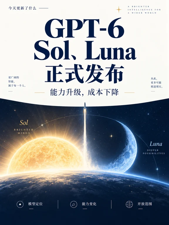 快报：GPT-6 Sol、Luna正式发布