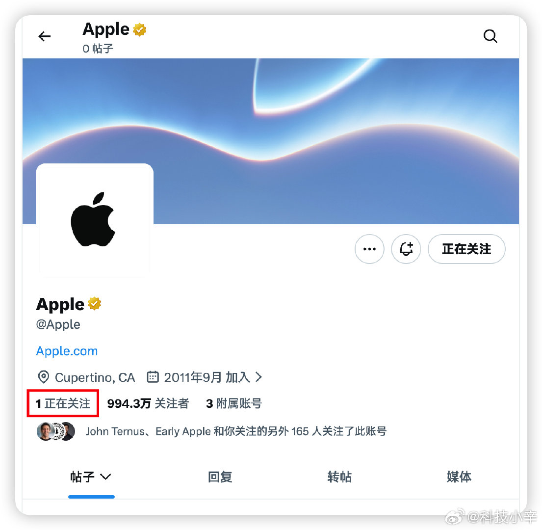 #苹果官方X账号取关库克# 这么真实？[流鼻血] ​