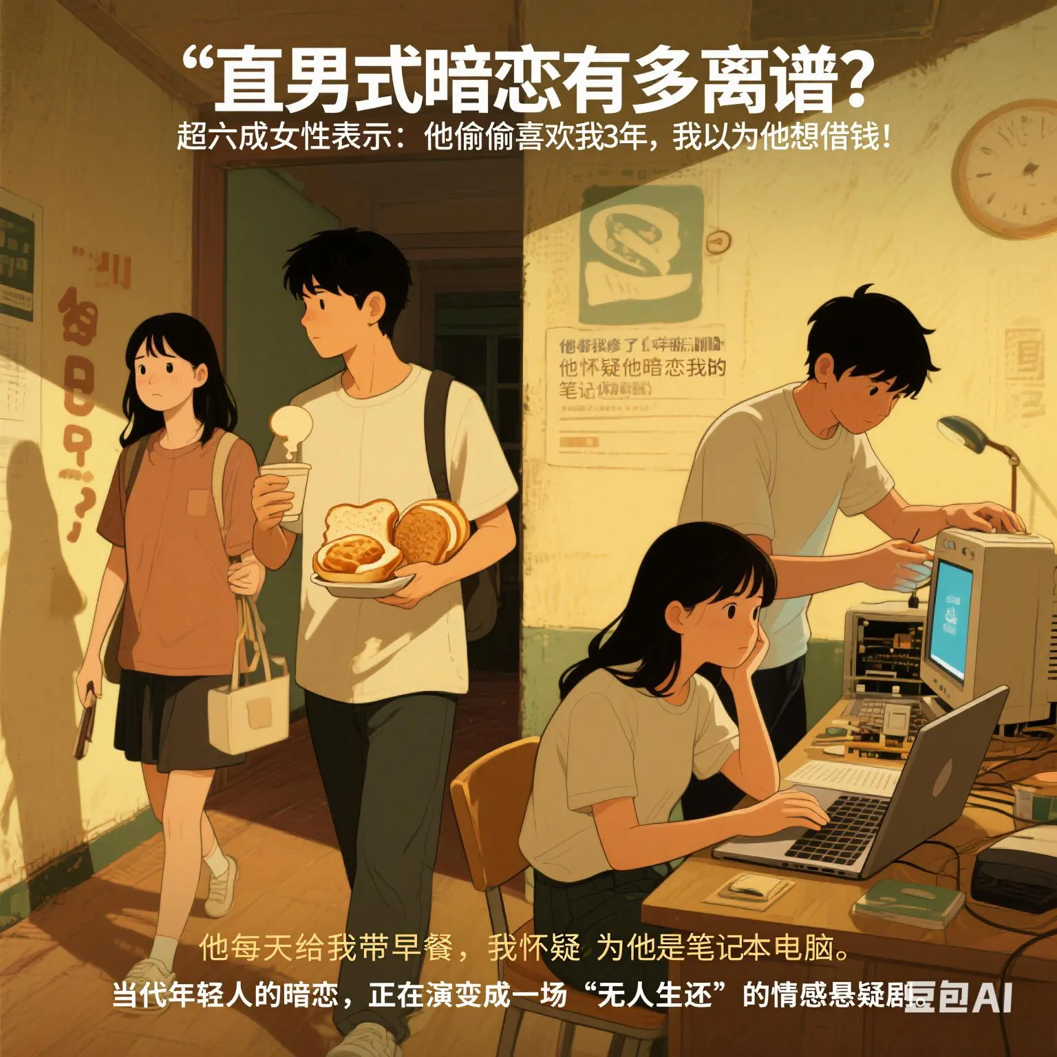 直男式暗恋有多离谱？超六成女性表示：他偷偷喜欢我3年，我以为他想借钱！...