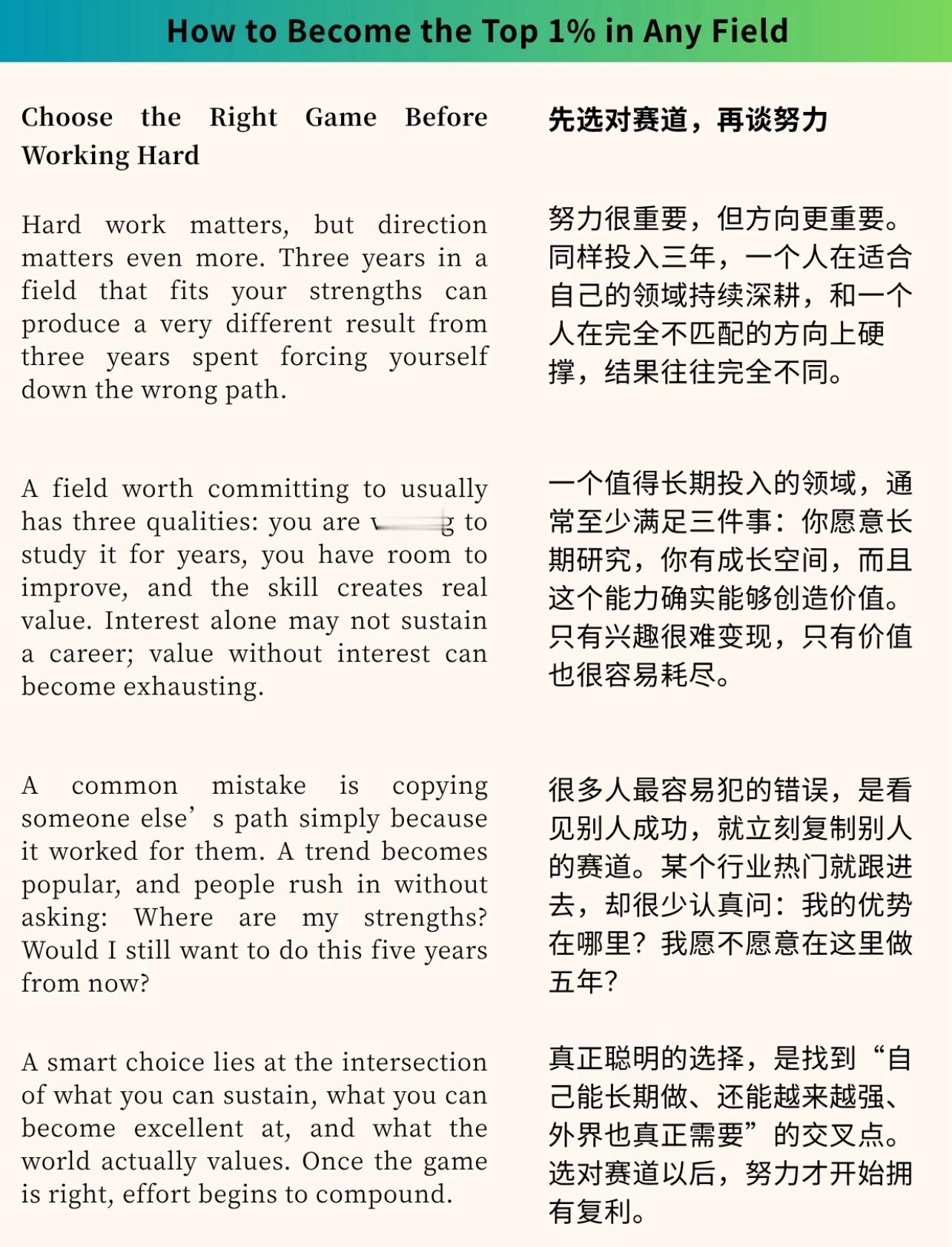 如何成为任何领域的前10%