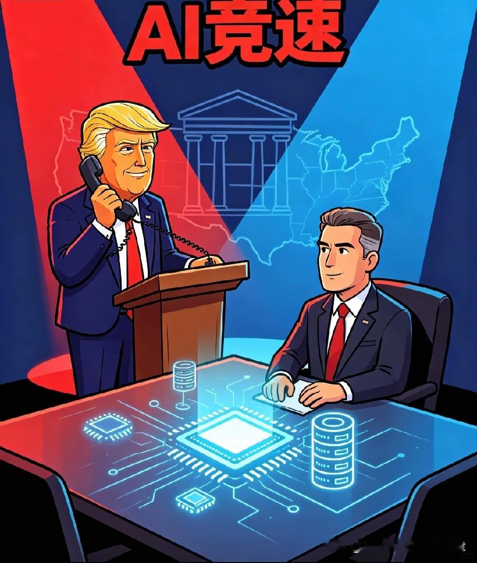AI竞速背后的全球沉思
 
特朗普与黄仁勋的通话，不只是美国内部的新闻，更是映照出全世界AI发展的现实困境。美国内部出现两种声音：一派呼吁适当减速，警惕AI失控风险；另一派主张全力冲刺，害怕在全球科技竞赛中落后。特朗普的表态，代表了竞速优先的一派立场。
 
在全球格局之下，AI早