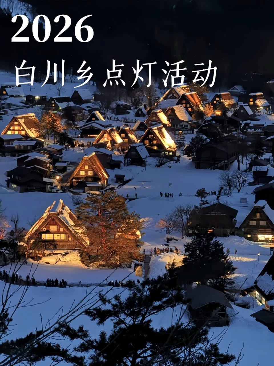 ❄️冬季限定！白川乡童话雪景点灯活动