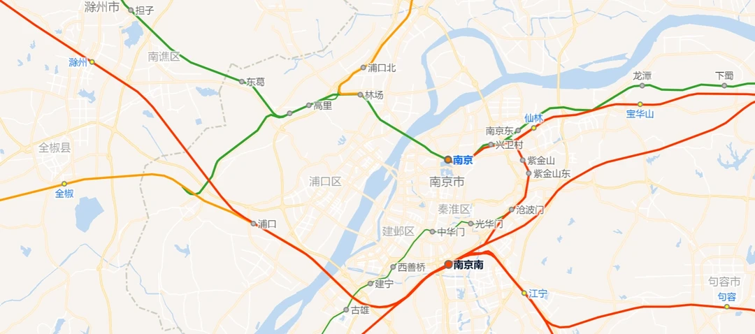 南京附近铁路地图