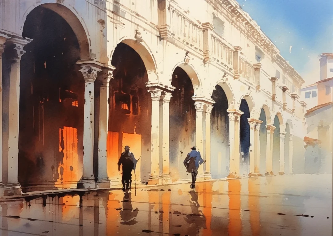 AI水彩：阿尔瓦罗风格