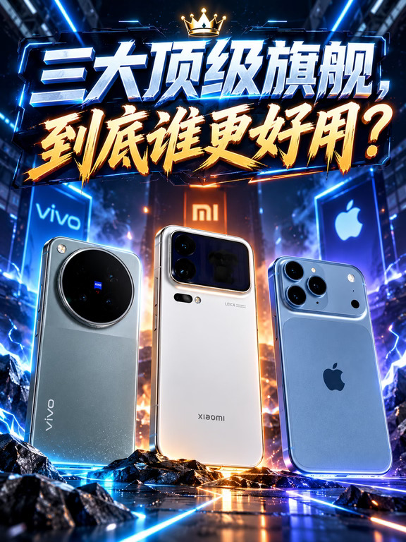 📱三大顶级旗舰，到底谁更好用？
	
vivo X500 Pro Max、小米18 Pro Max、iPhone 18 Pro Max放在一起看，三家的思路其实完全不一样👇
	
🤖 先看系统
vivo｜OriginOS 7
原子工作台最多可同时运行5个应用，图片、文字还能跨应用拖拽。 查资料、回消息、做内容，一屏就能处理多个任务，多任务效率是它比较突出的地方。
小米｜澎湃OS 4
超级小爱2.0继续强化系统级AI，还加入了AI百变背屏，预置100+应用卡，甚至能让AI生成背屏玩法。 喜欢折腾、喜欢个性化的用户，确实更有可玩性。
苹果｜iOS 27
灵动岛继续进化，iPhone 18 Pro系列最多可同时显示3条实时活动。 打车、计时、音乐等信息直接看，不需要反复切App，整体依旧是简洁统一的路线。
	
📸 再看影像
vivo：5000万主摄+2亿蔡司APO超级长焦+5000万超广角，3.5倍光学变焦，最高100倍数字变焦，同时支持8K、4K 240fps慢动作。
小米：2亿主...