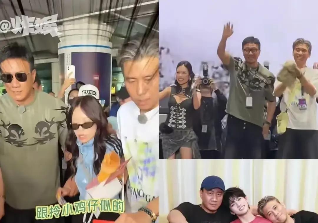 胡军和李乃文，一左一右架着万妮达走机场，腿长的步子太大，硬是把一米六的万妮达提溜得双脚离地。网友截图说，第一眼以为是便衣押送现场。

这就是事情的起因。胡军叫李乃文去接机，两个人开了一辆商务车，等到了机场才发现，要接的不是哥们儿，是一个小姑娘。两个大老爷们儿也没多想，一人拎一个包，左右两边把万妮达护