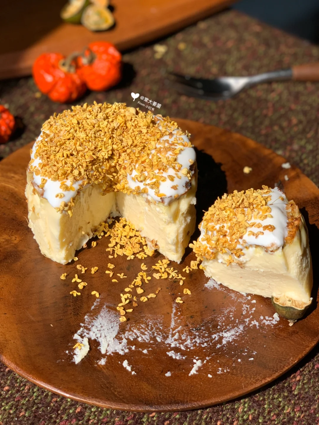 0奶油！含大量牛乳的桂花软心巴斯克🍂