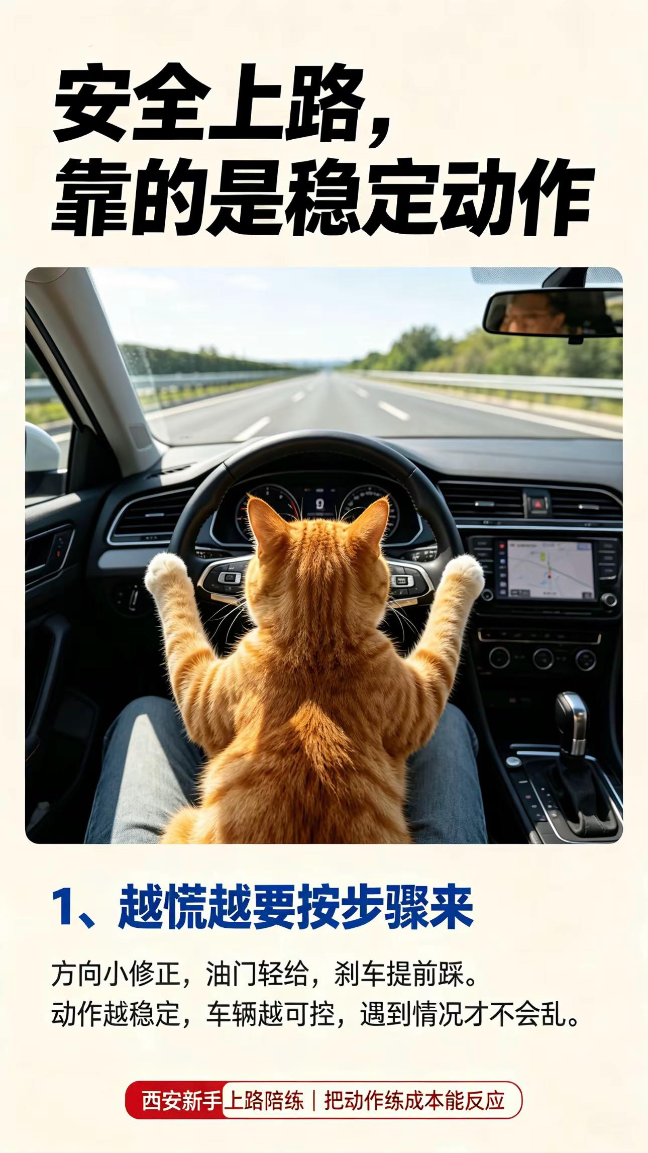 新手开车别着急上路，先把这几个动作练稳。驾驶技巧 新手上路必备技巧 新手上路指南