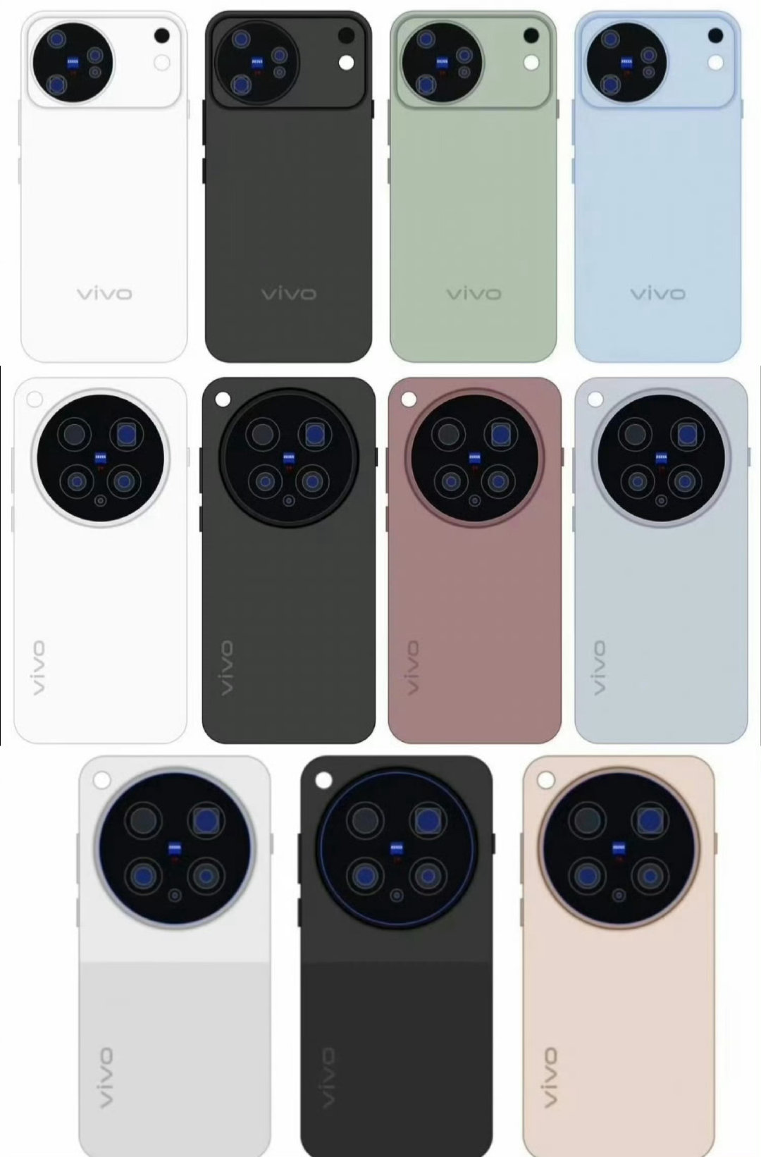 如果vivo X500系列长这样，大家感觉如何？

标准版大概率偏圆，但Deco啥样真不清楚 ​