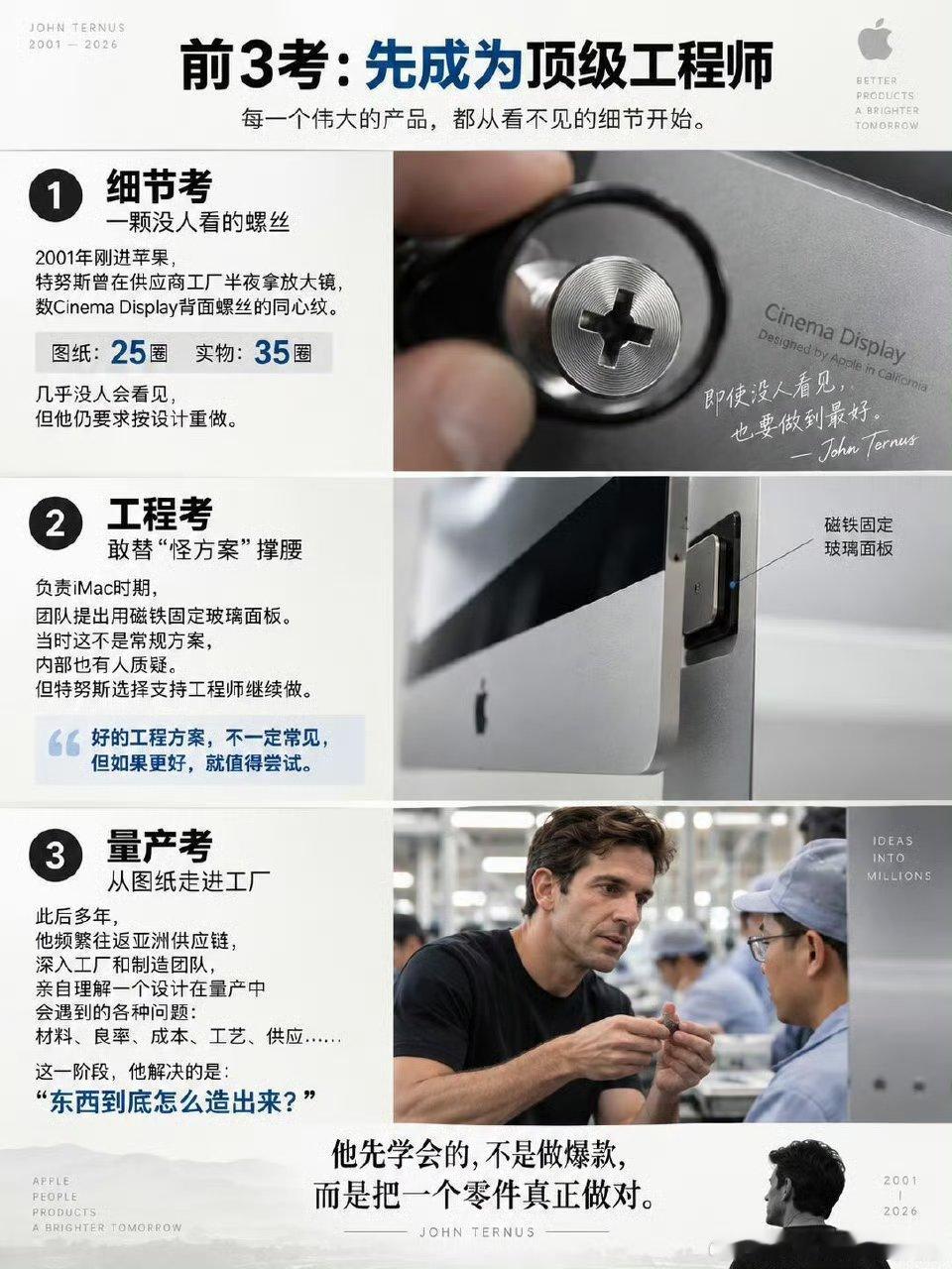 #苹果发布会进入特努斯时间#以前苹果发布会总爱讲体验概念，这次特努斯直接聊硬件工艺，工程师的务实感拉满，特别想摸摸真机感受下实际效果咯 ​