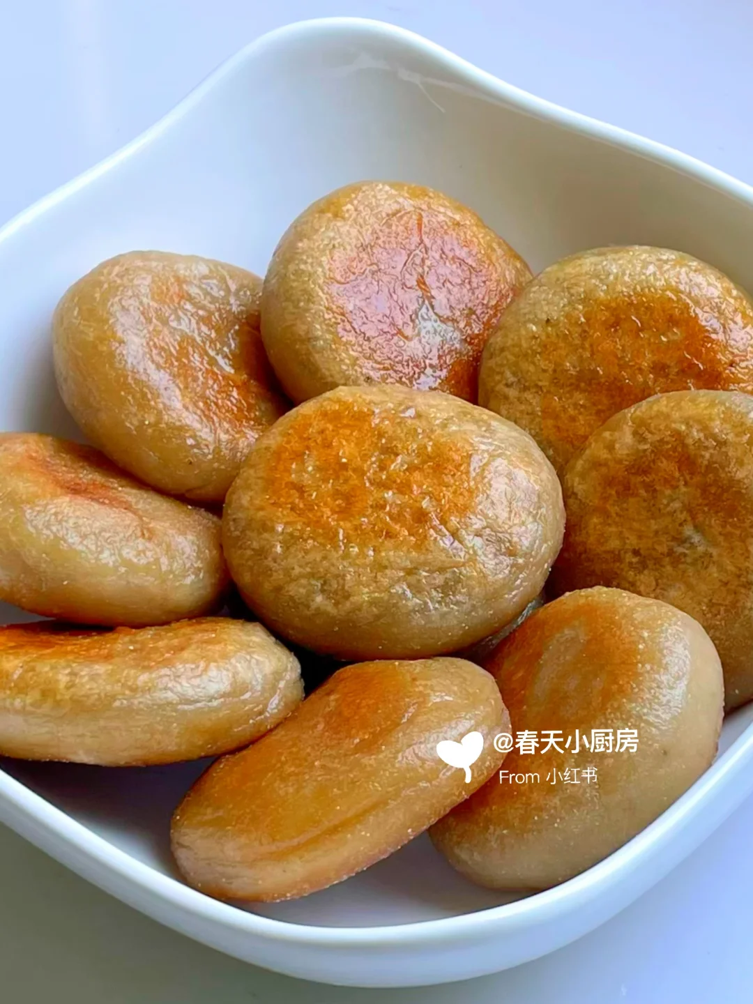 3种食材搞得！软糯香甜的香蕉糯米饼，0失败