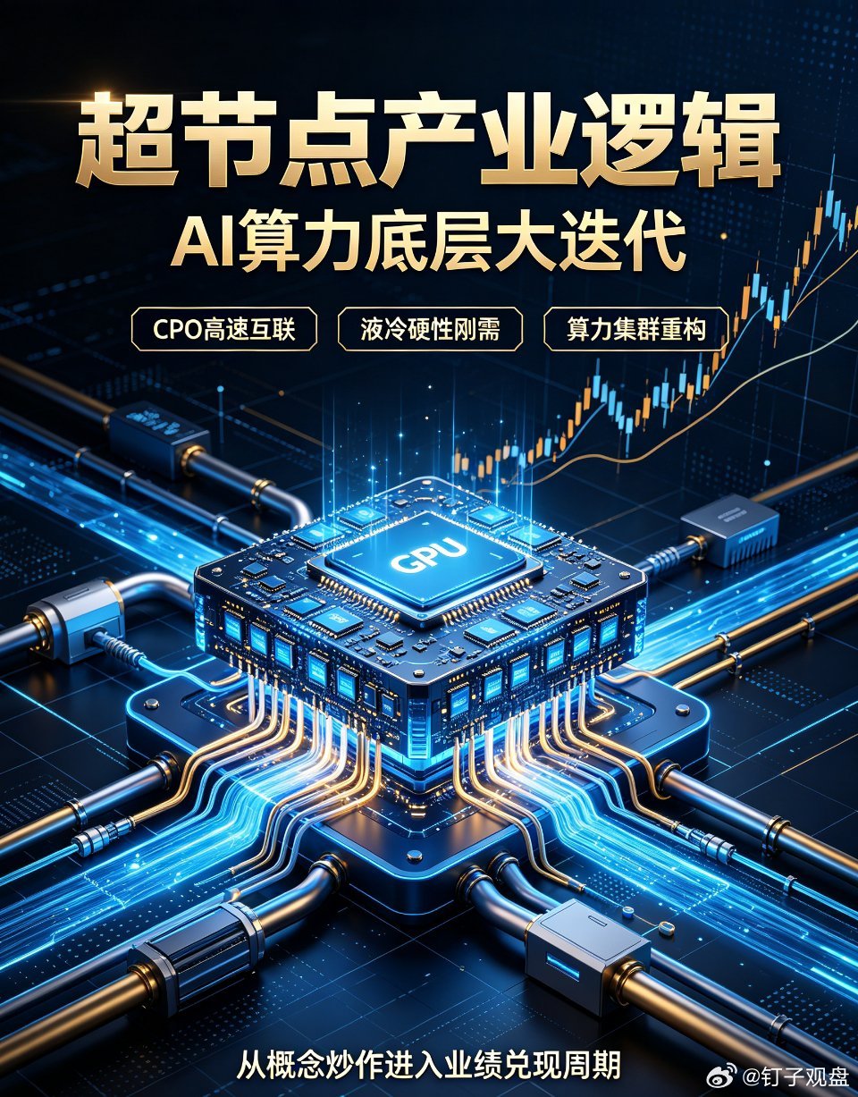 AI行业最大的变化，早已不是大模型参数内卷，而是算力底层架构迎来革命性重构。
 
传统单卡、小规模算力集群，已经扛不住万亿级大模型训练：延迟高、利用率低、能耗失控，成为行业最大瓶颈。
 
在此背景下，超节点从去年的概念炒作，正式在2026下半年进入规模化落地周期。
 
简单通俗理解超节点：
依托 ​