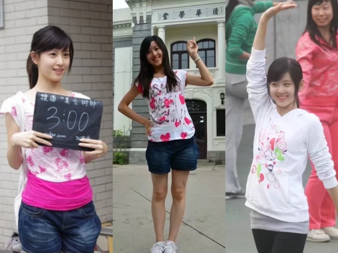 她真的很适合白色粉红色的穿搭🥰。