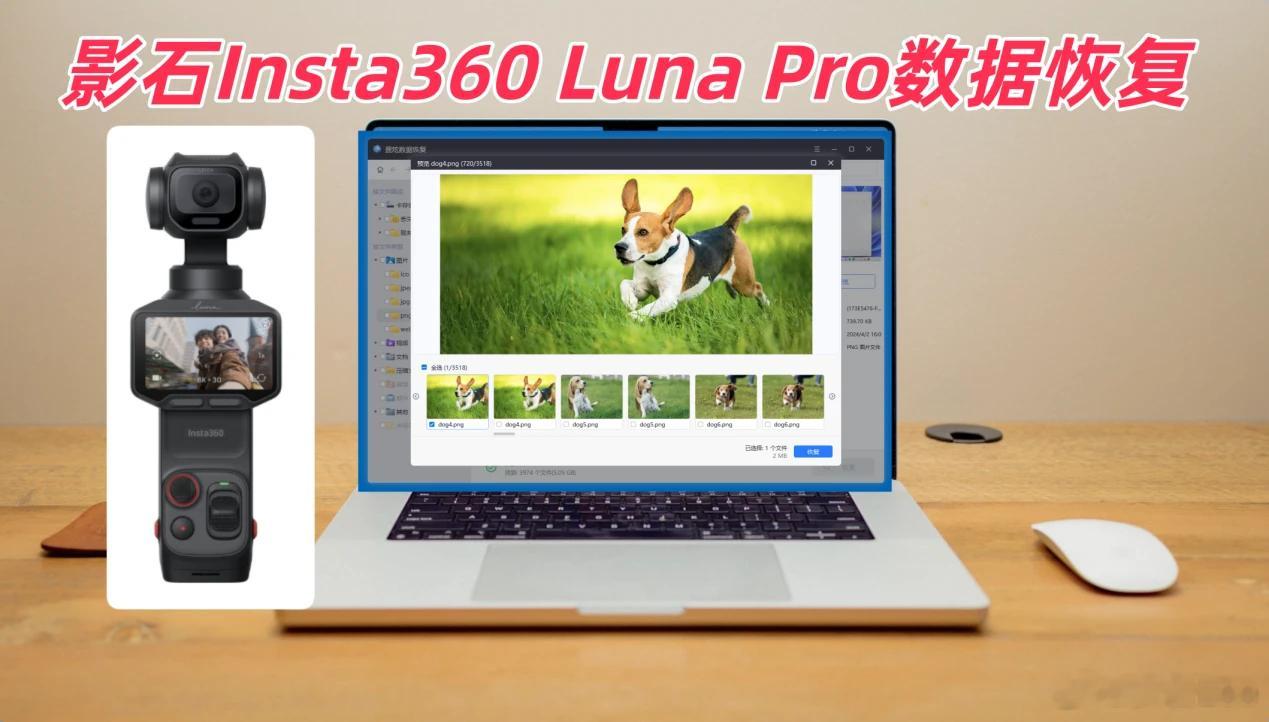 影石Insta360 Luna Pro数据恢复全指南
在误删除和丢失影石Insta360 Luna Pro相机内的照片/视频后，立即停止使用，不要进行新的拍摄。可使用数据恢复软件扫描影石Insta360 Luna Pro相机内存卡，找回误删除、格式化和丢失的照片、视频等文件。下面就是影石Insta360 Luna Pro相机/内存卡（MicroSD）详细数 ​