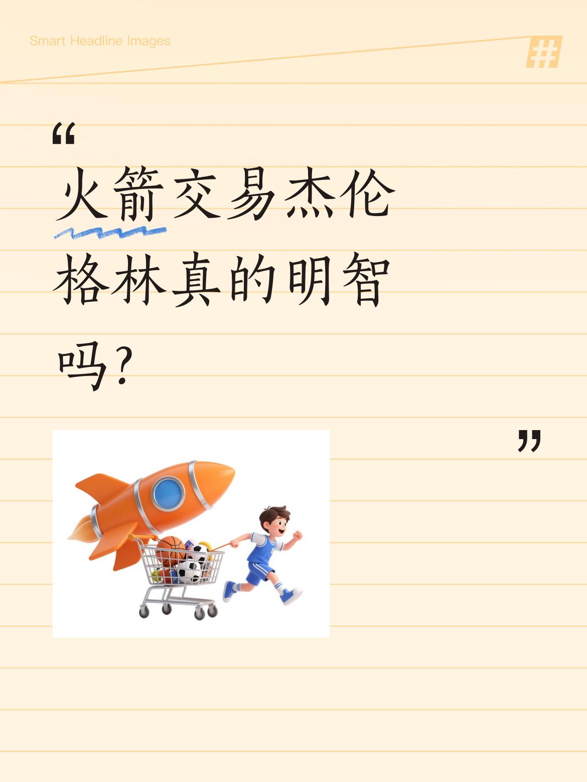 火箭交易杰伦格林真的明智吗？ 有球迷认为这笔交易让火箭成了笑话。去年有...