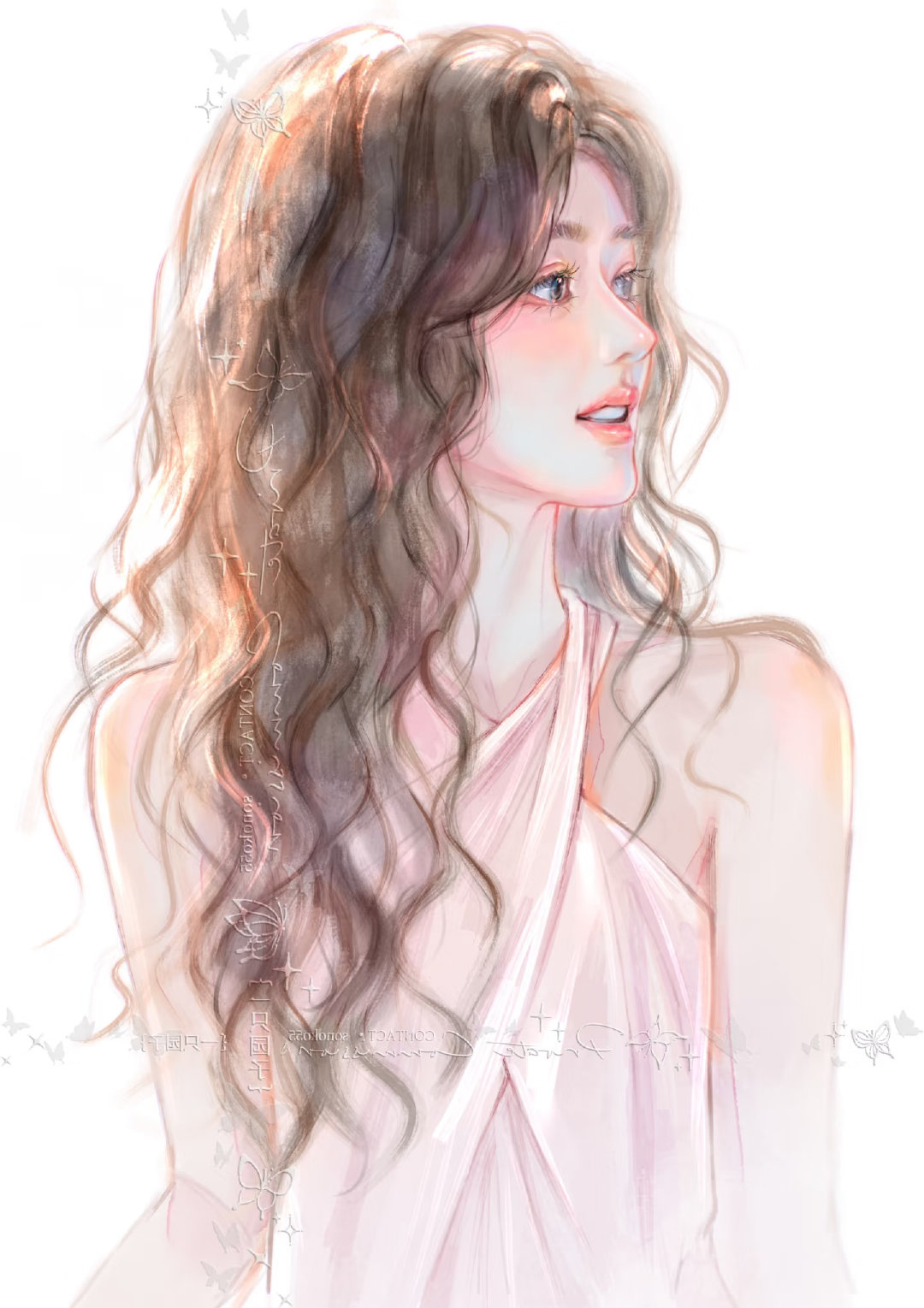 刷到一个老师画的丽，好美[哈哈]#赵丽颖[超话]# ​