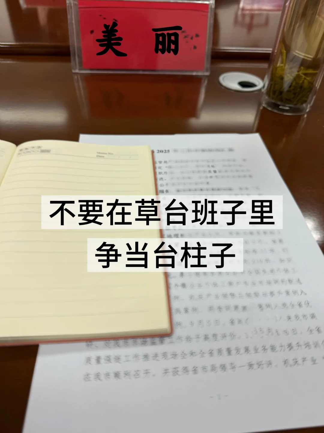 别在草台班子里争当台柱子