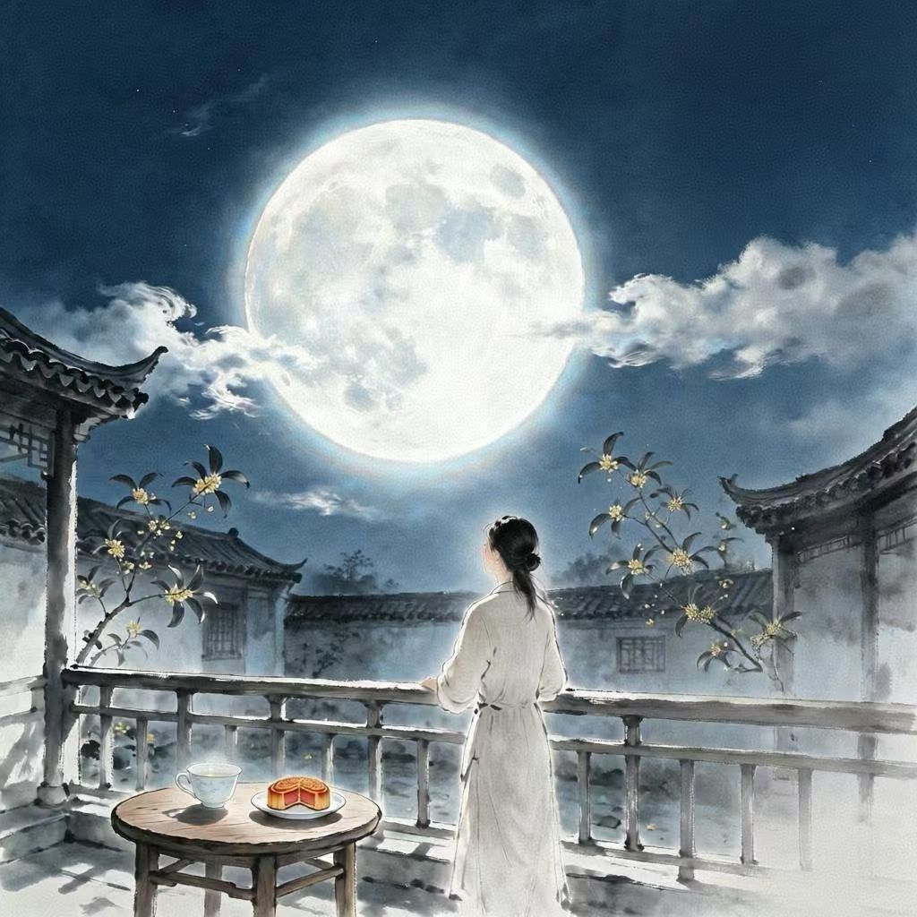 诗（中秋）
​
​作者/凤非
​中秋时节最相思
​明月一轮照我时
​遥想故乡人尽