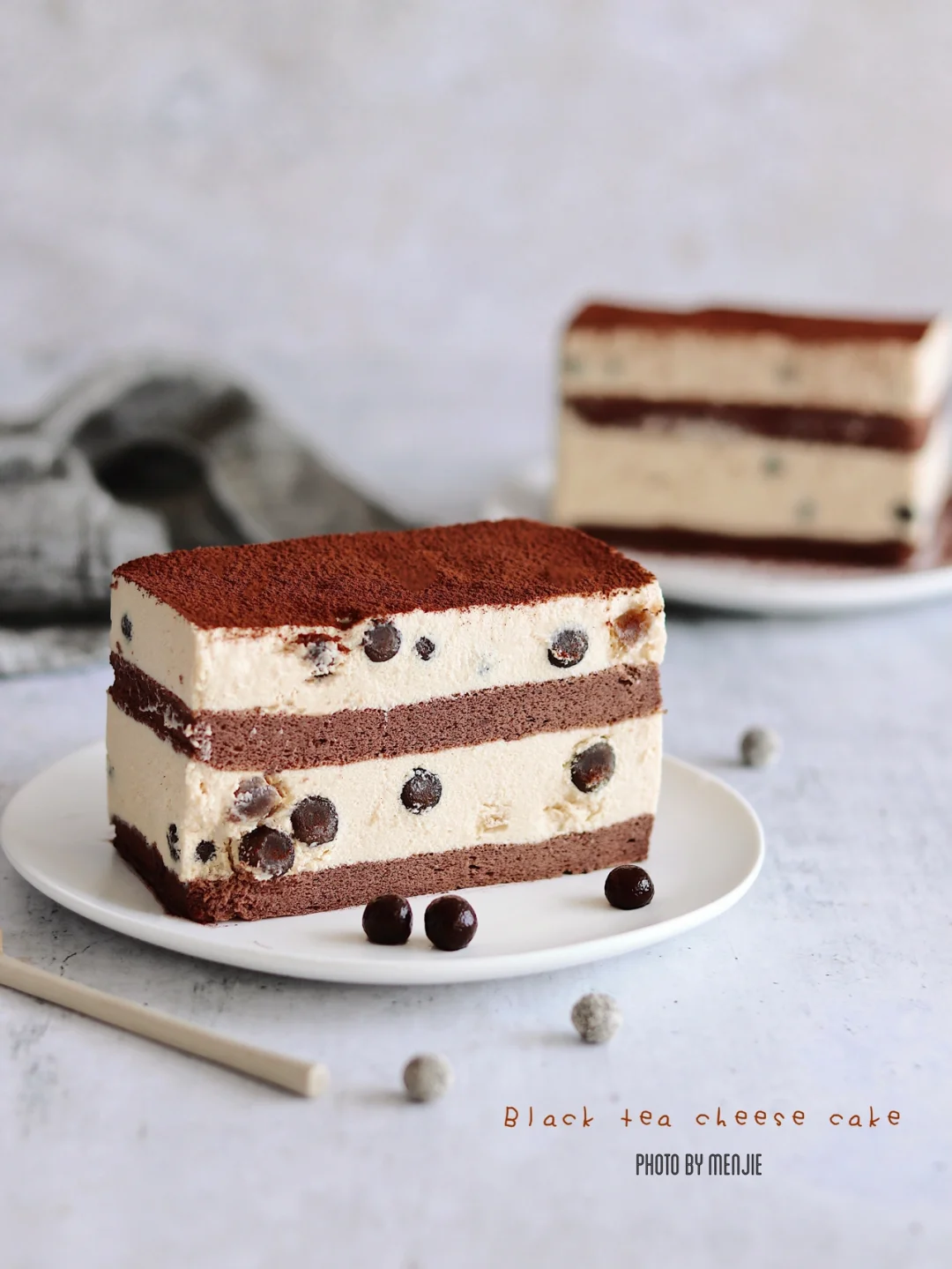 ✔️多重口感的满足｜珍珠奶茶慕斯蛋糕🧋